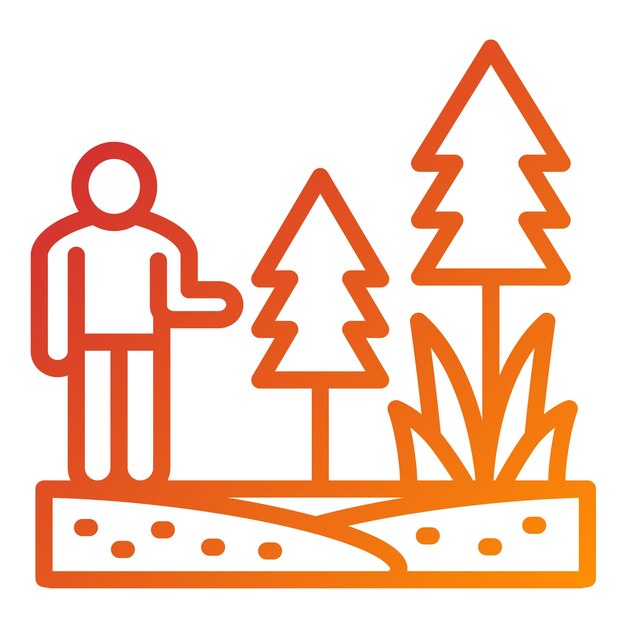 Estilo del icono del paisajista de diseño vectorial