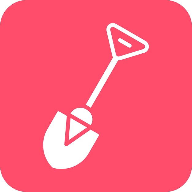 Estilo del icono de la pala de diseño vectorial