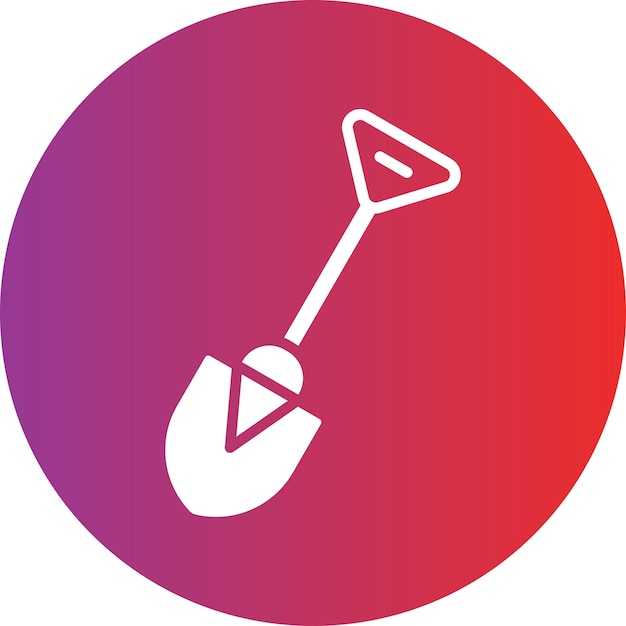 Estilo del icono de la pala de diseño vectorial