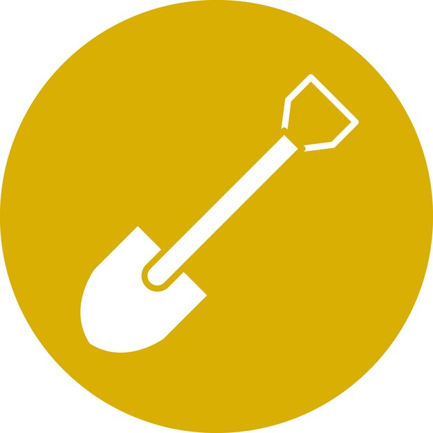 Estilo del icono de la pala de diseño vectorial