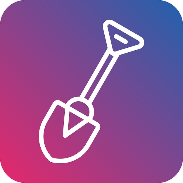 Estilo del icono de la pala de diseño vectorial