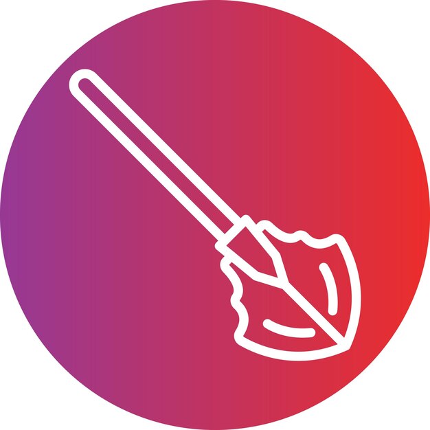 Estilo del icono de la pala de diseño vectorial