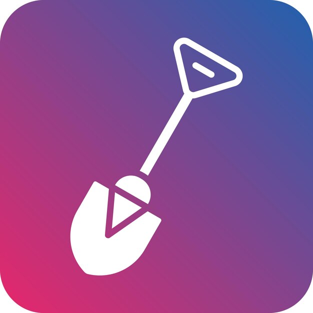 Estilo del icono de la pala de diseño vectorial