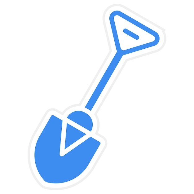 Estilo del icono de la pala de diseño vectorial
