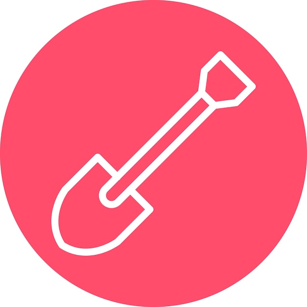 Estilo del icono de la pala de diseño vectorial