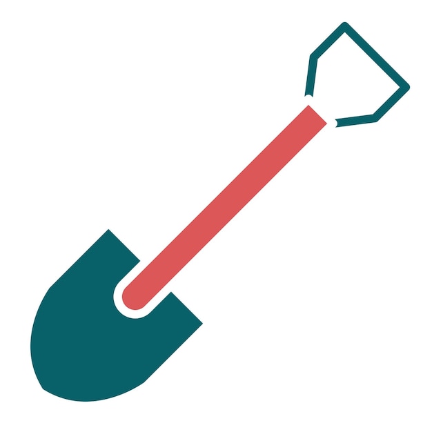 Estilo del icono de la pala de diseño vectorial
