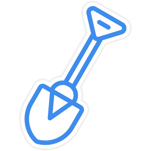 Estilo del icono de la pala de diseño vectorial