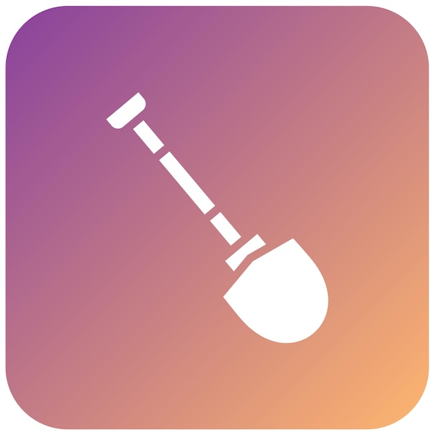 Estilo del icono de la pala de diseño vectorial