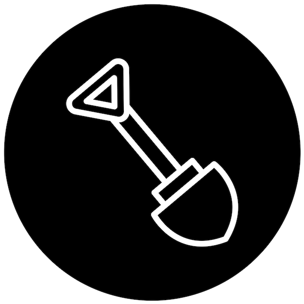 Estilo del icono de la pala de diseño vectorial