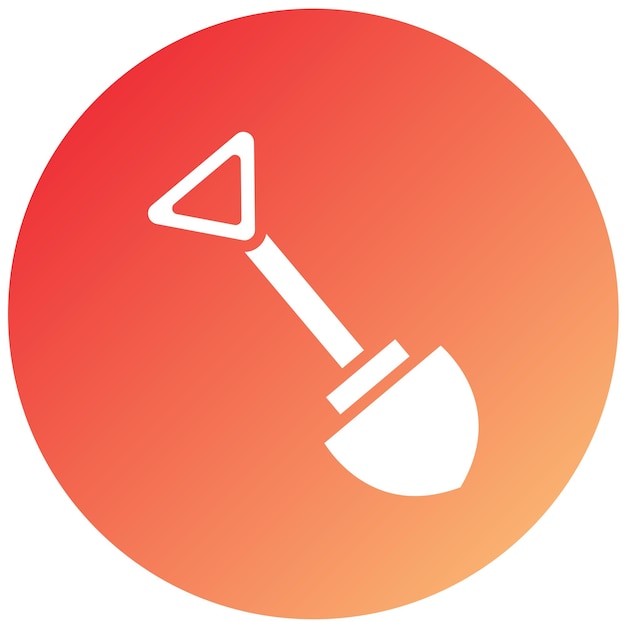Estilo del icono de la pala de diseño vectorial