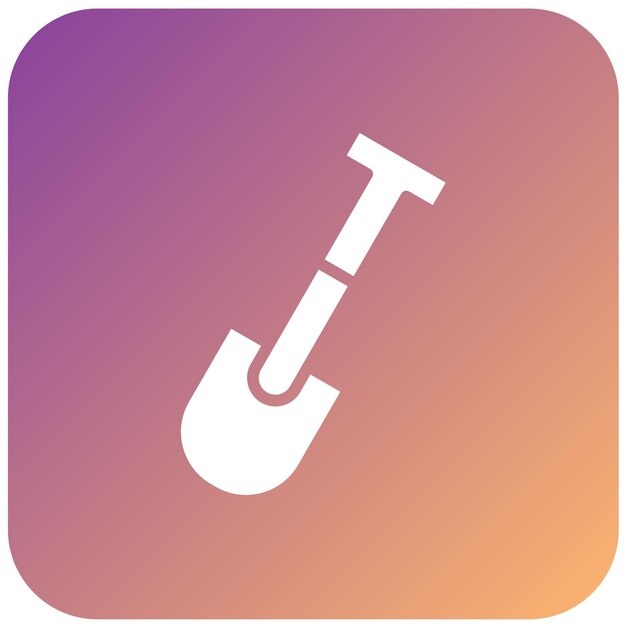 Estilo del icono de la pala de diseño vectorial