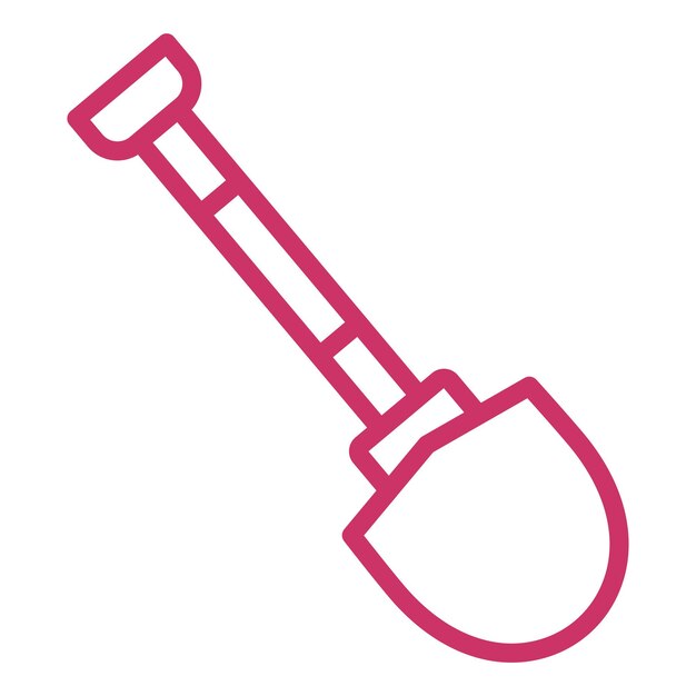Estilo del icono de la pala de diseño vectorial