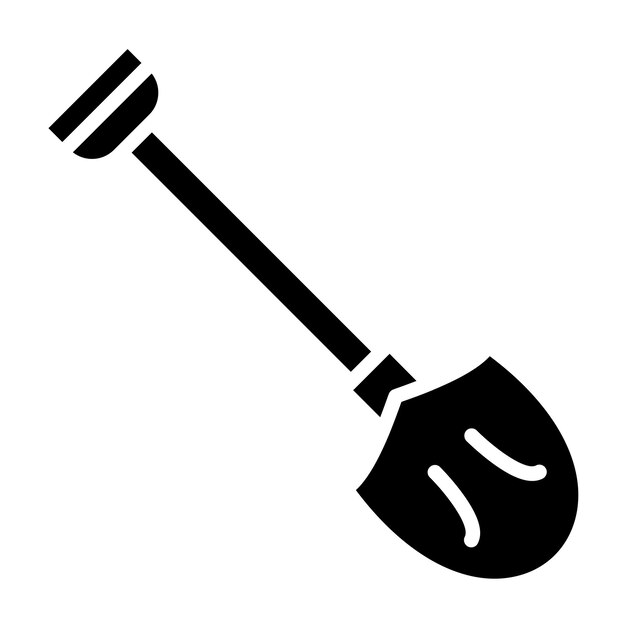 Estilo del icono de la pala de diseño vectorial