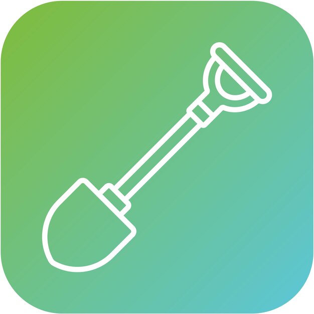 Estilo del icono de la pala de diseño vectorial
