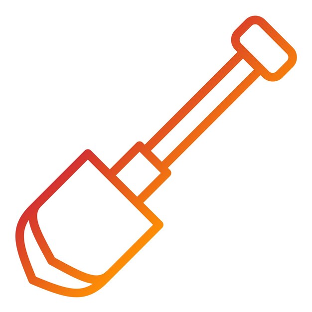 Estilo del icono de la pala de diseño vectorial