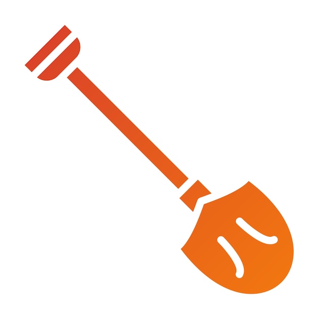 Estilo del icono de la pala de diseño vectorial