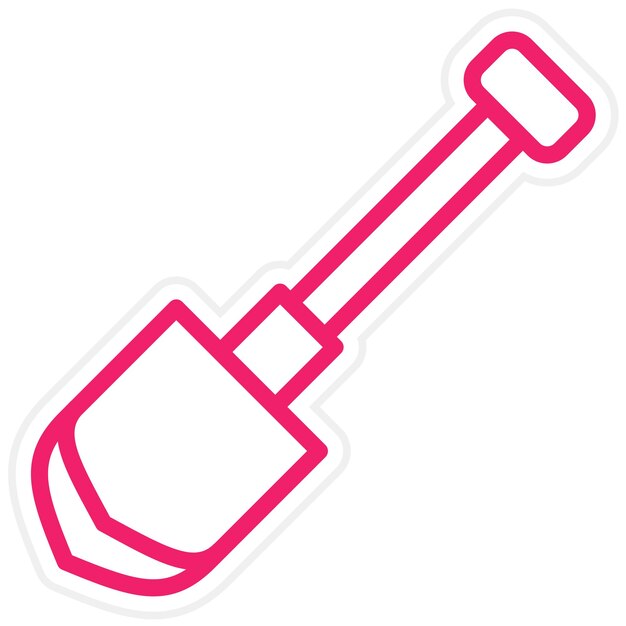 Estilo del icono de la pala de diseño vectorial