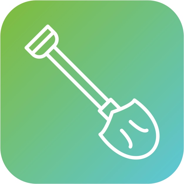 Estilo del icono de la pala de diseño vectorial