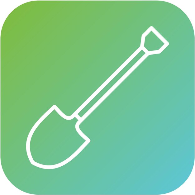 Estilo del icono de la pala de diseño vectorial