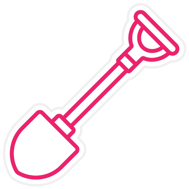 Estilo del icono de la pala de diseño vectorial