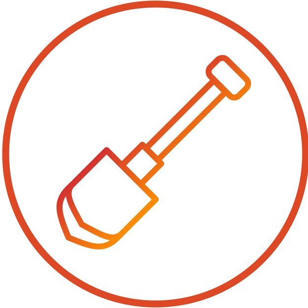Estilo del icono de la pala de diseño vectorial