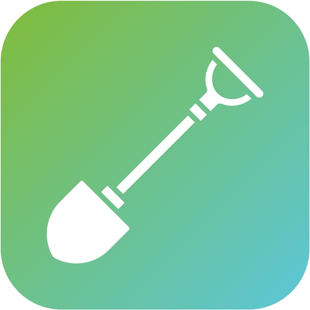 Estilo del icono de la pala de diseño vectorial
