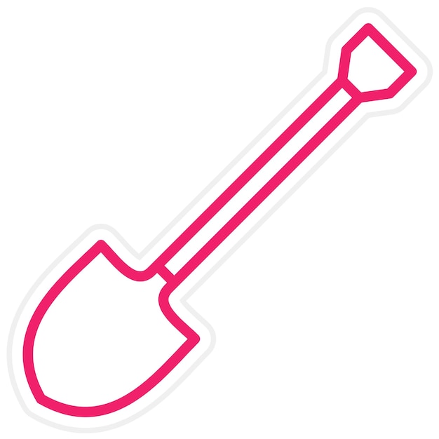 Estilo del icono de la pala de diseño vectorial