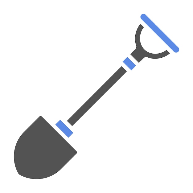 Estilo del icono de la pala de diseño vectorial