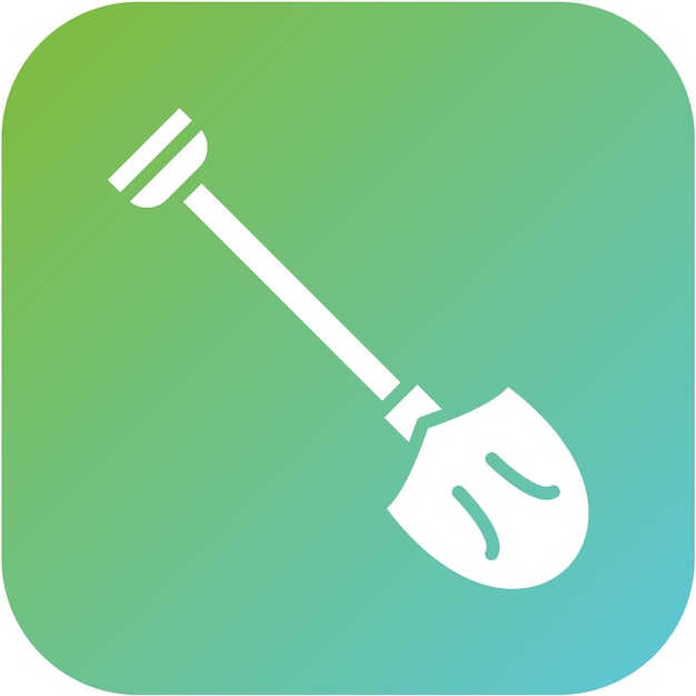 Estilo del icono de la pala de diseño vectorial