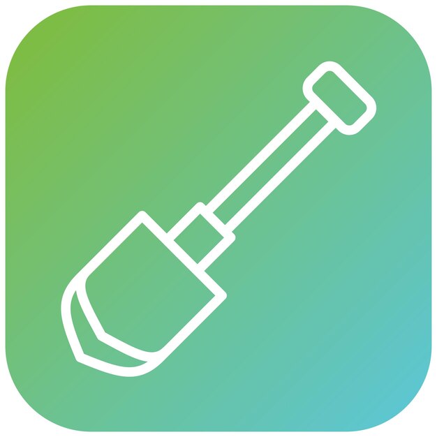 Estilo del icono de la pala de diseño vectorial
