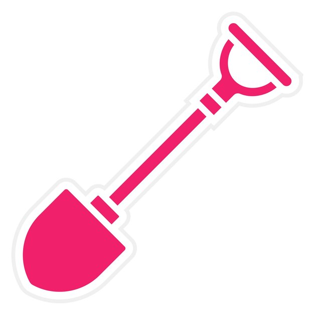 Estilo del icono de la pala de diseño vectorial