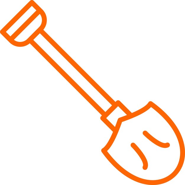 Estilo del icono de la pala de diseño vectorial