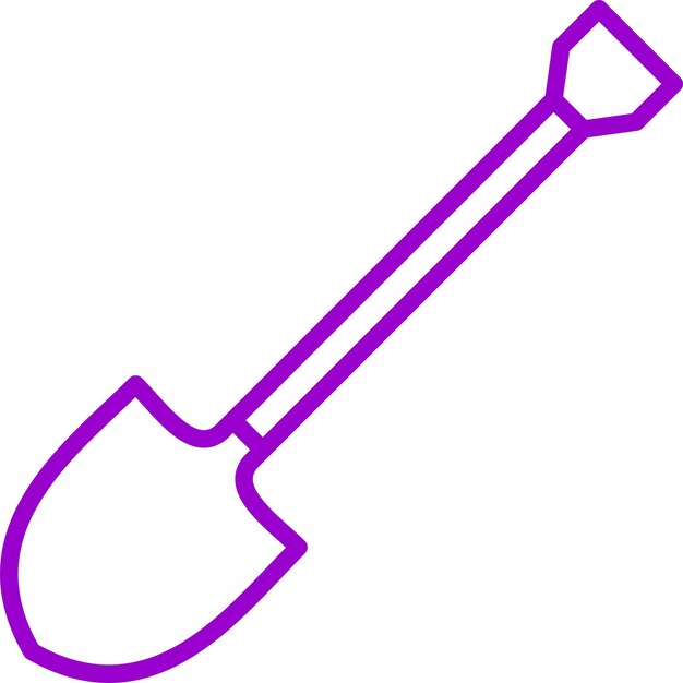 Estilo del icono de la pala de diseño vectorial