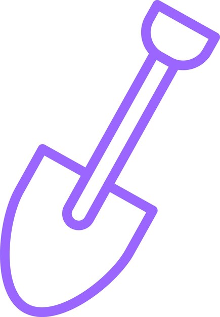 Estilo del icono de la pala de diseño vectorial