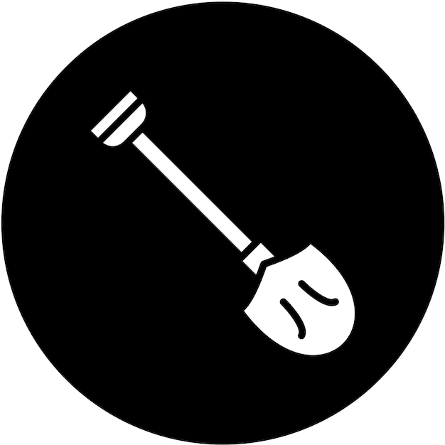 Estilo del icono de la pala de diseño vectorial