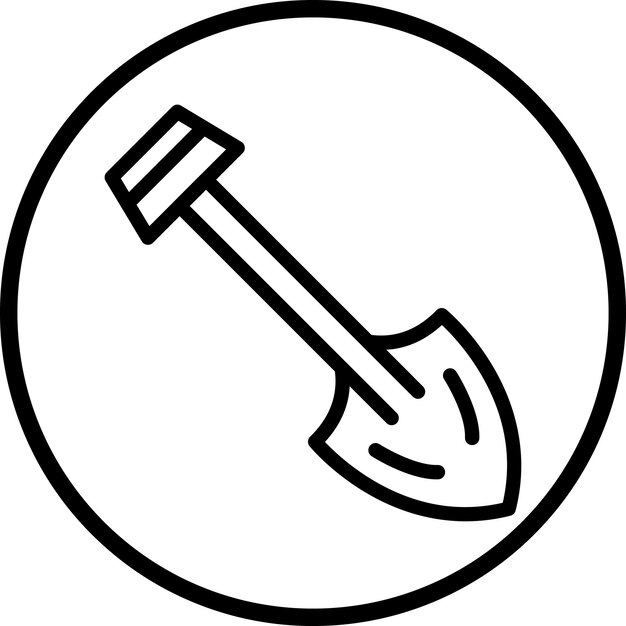 Estilo del icono de la pala
