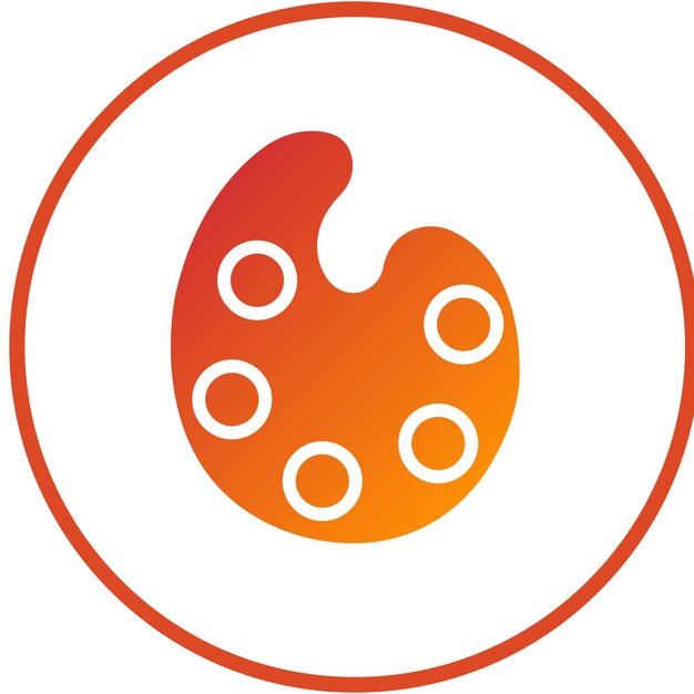 Estilo del icono de la paleta de configuración del diseño vectorial