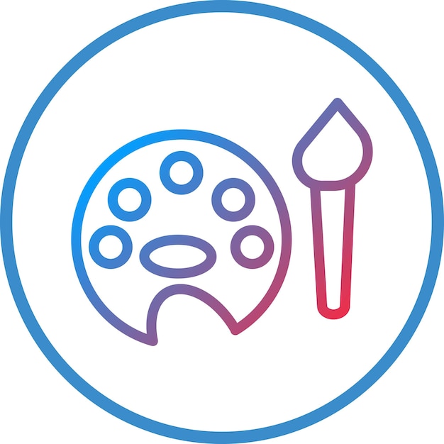 Estilo del icono de la paleta de diseño vectorial