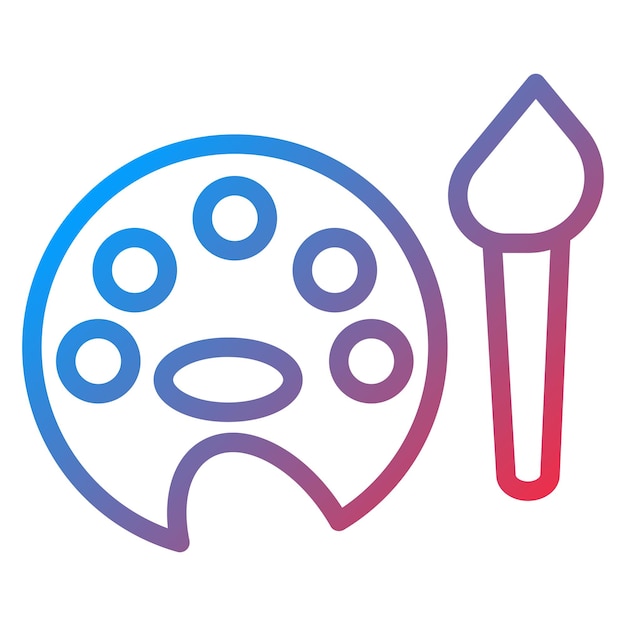 Estilo del icono de la paleta de diseño vectorial