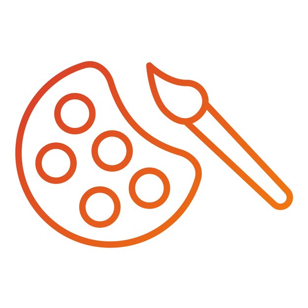 Estilo del icono de la paleta de diseño vectorial