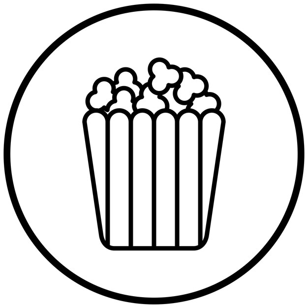 Estilo del icono de las palomitas de maíz