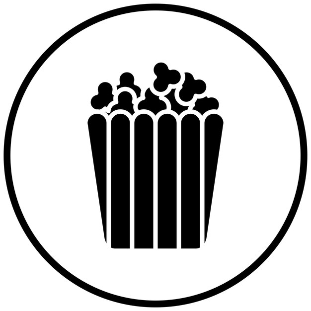 Estilo del icono de las palomitas de maíz