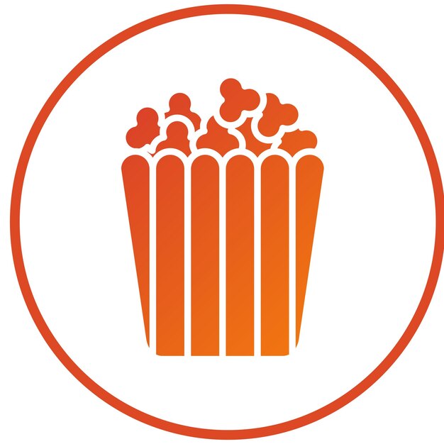 Estilo del icono de las palomitas de maíz