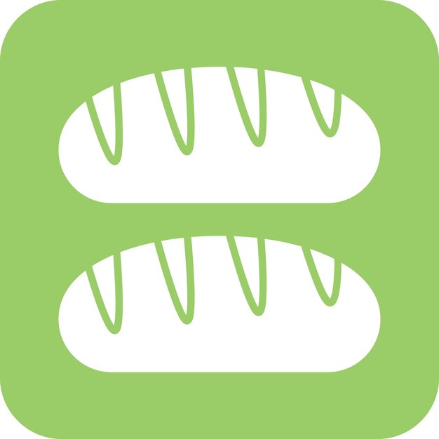 Estilo del icono del pan de diseño vectorial
