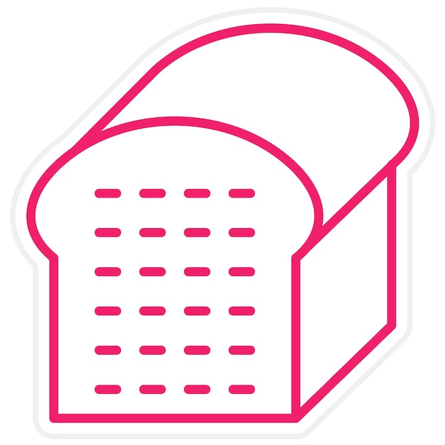 Estilo del icono del pan de diseño vectorial