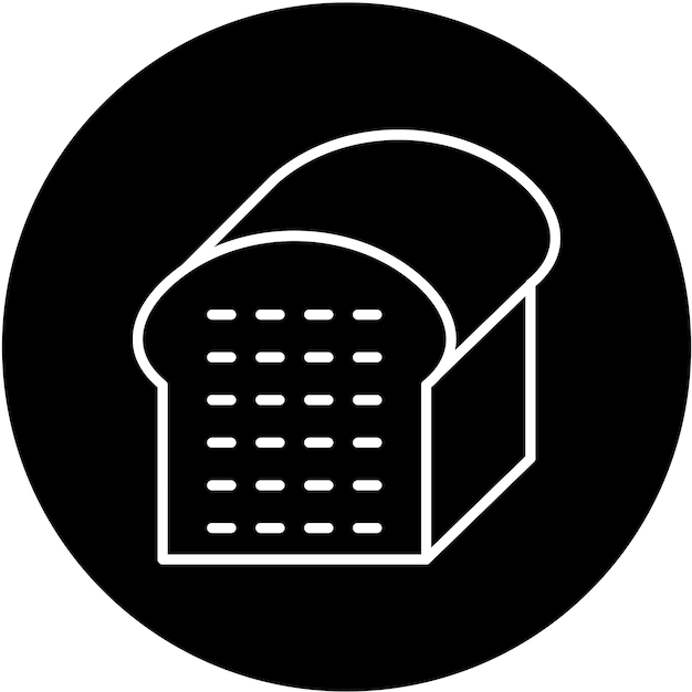Estilo del icono del pan de diseño vectorial
