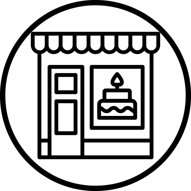 Estilo de icono de la panadería de diseño vectorial