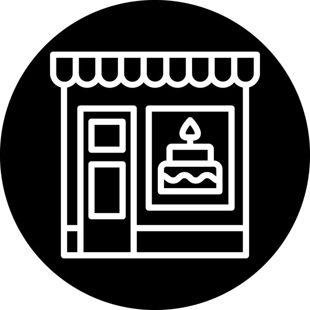 Estilo de icono de la panadería de diseño vectorial