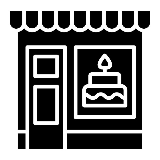 Estilo de icono de la panadería de diseño vectorial