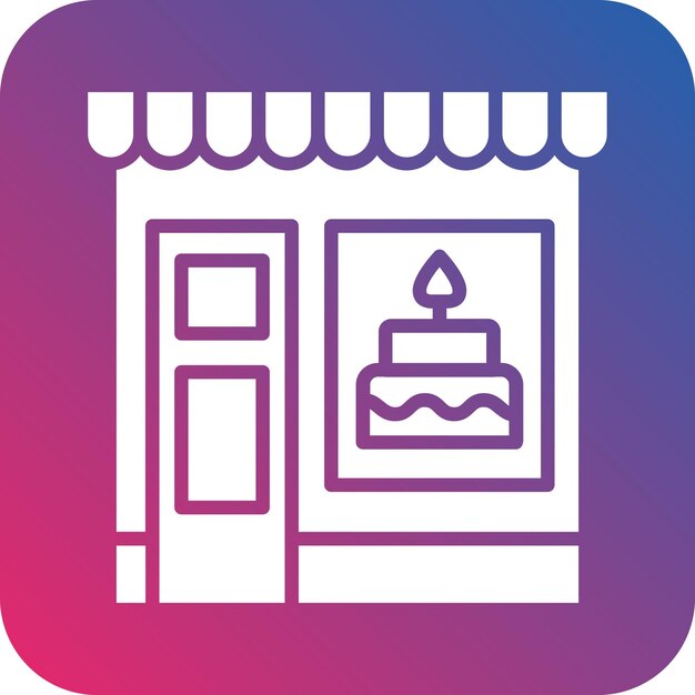 Estilo de icono de la panadería de diseño vectorial